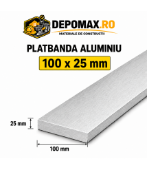 Platbanda aluminiu 100 x 25 mm, 6 metri (EN-AW 6060) Platbanda aluminiu 100 x 25 mm, 6 metri (EN-AW 6060)